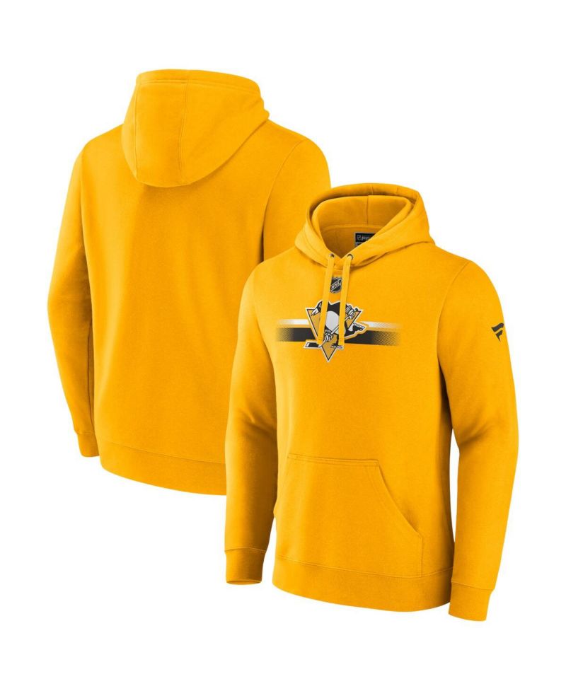 Men's Gold Pittsburgh Penguins Authentic Pro Secondary Pullover Hoodie