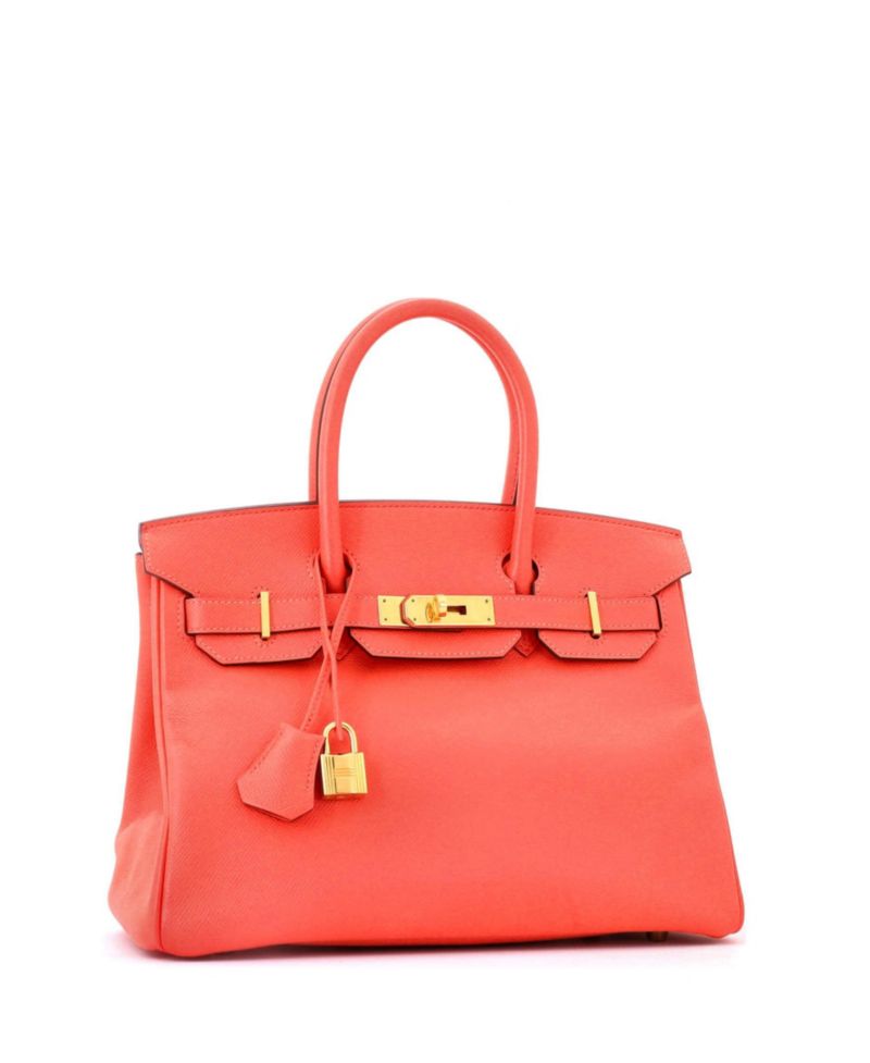 Birkin 30 Handbag Red Epsom with Gold Hardware