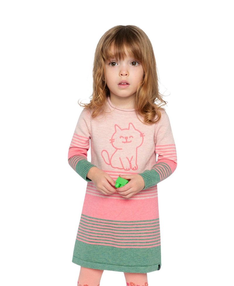 Baby Girls (12M-24M) Knitted Stripe Dress