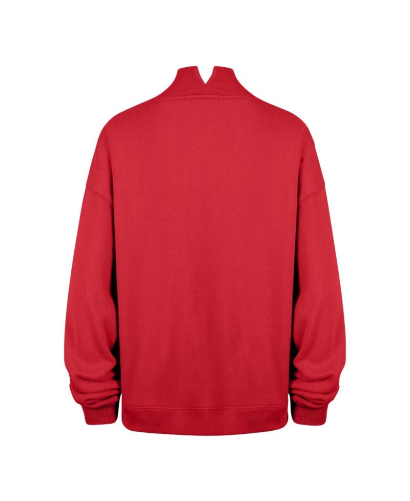 Women's '47 Red Georgia Bulldogs Mock Neck Sweatshirt