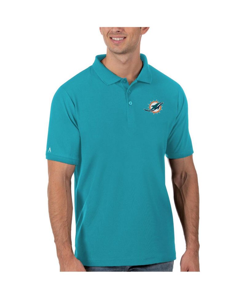 Men's Aqua Miami Dolphins Legacy Pique Polo Shirt