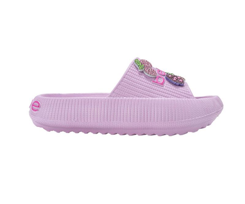 Girls Girls EVA Slide - Lightweight Comfy Slide Sandals with Rhinestone Fruit Patches