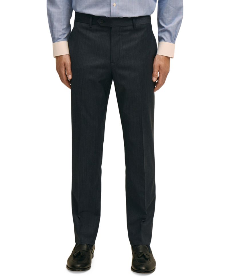 Brooks Brothers Men's Classic-Fit Stretch Pinstripe Suit Pants