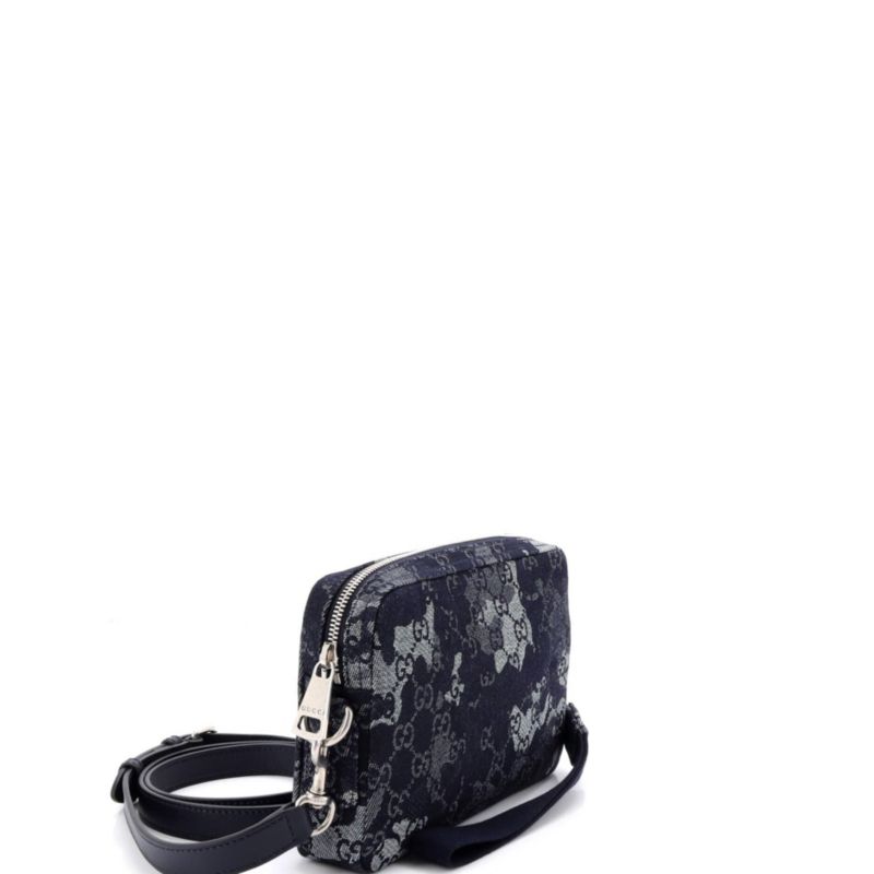Convertible Crossbody Bag Camouflage GG Denim