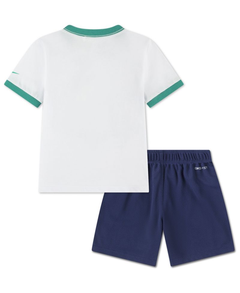 Boys' 2T-7 Dri-FIT Baseball Character Short-Sleeve T-Shirt and Shorts, 2-Piece Set