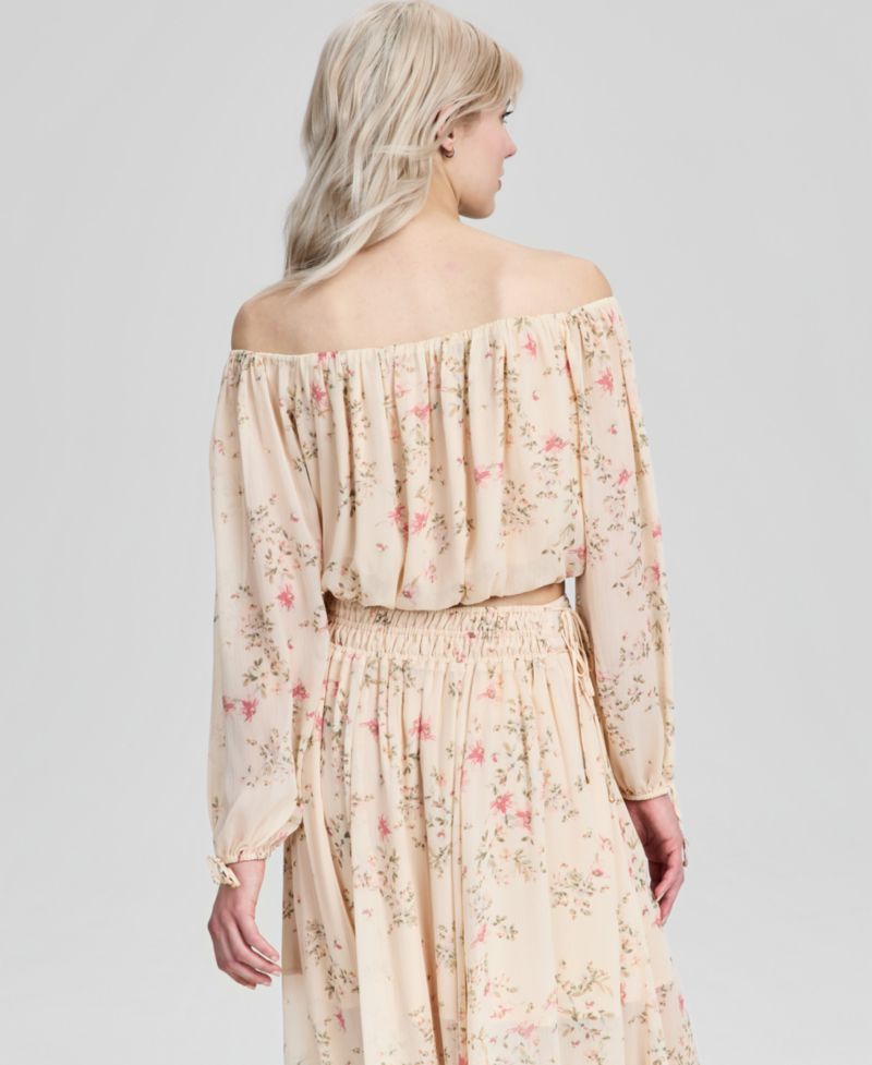 Women's Off-The-Shoulder Floral-Print Top