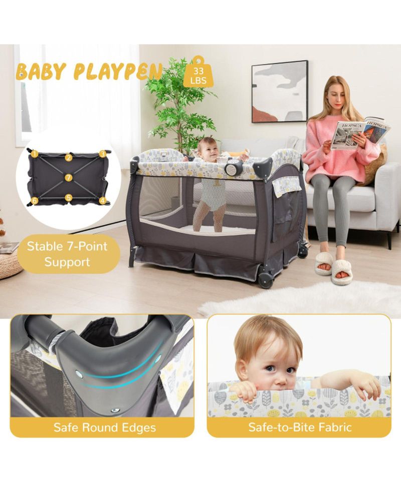Bassinet-to-Playpen Nursery Center, Four Modes, Portable