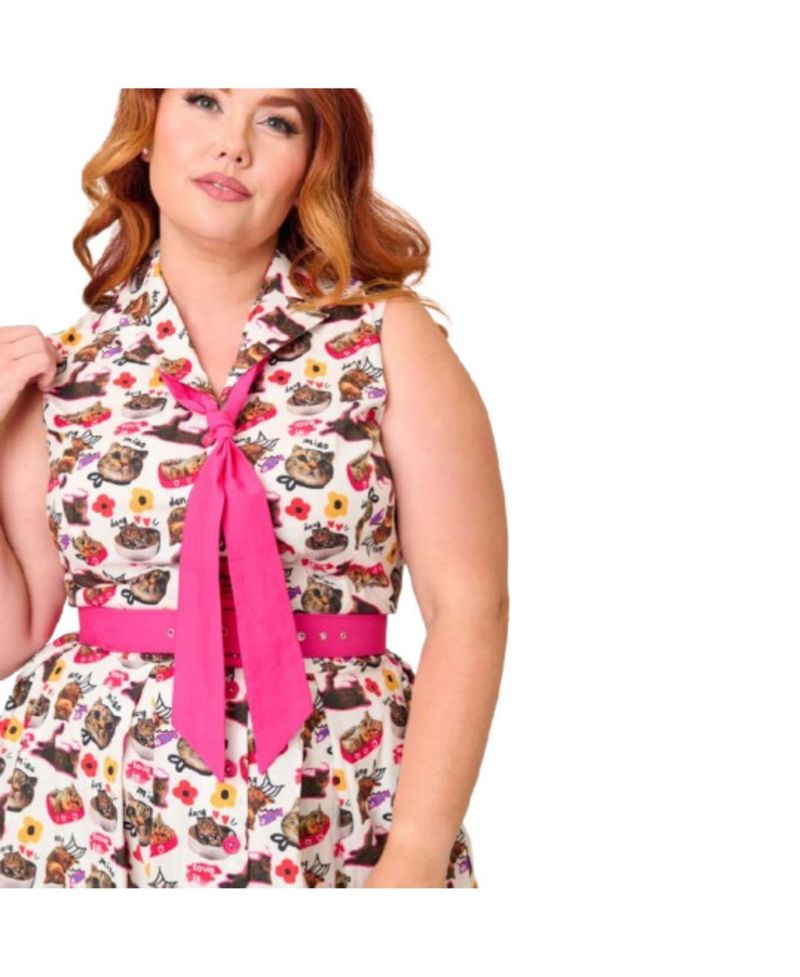 Plus Size 1950s Edith Swing Dress