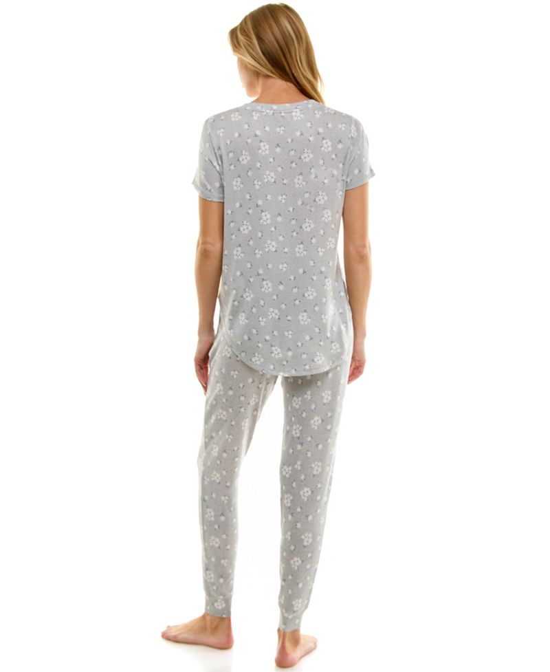 V-Neck T-Shirt & Jogger Pants Pajama Set