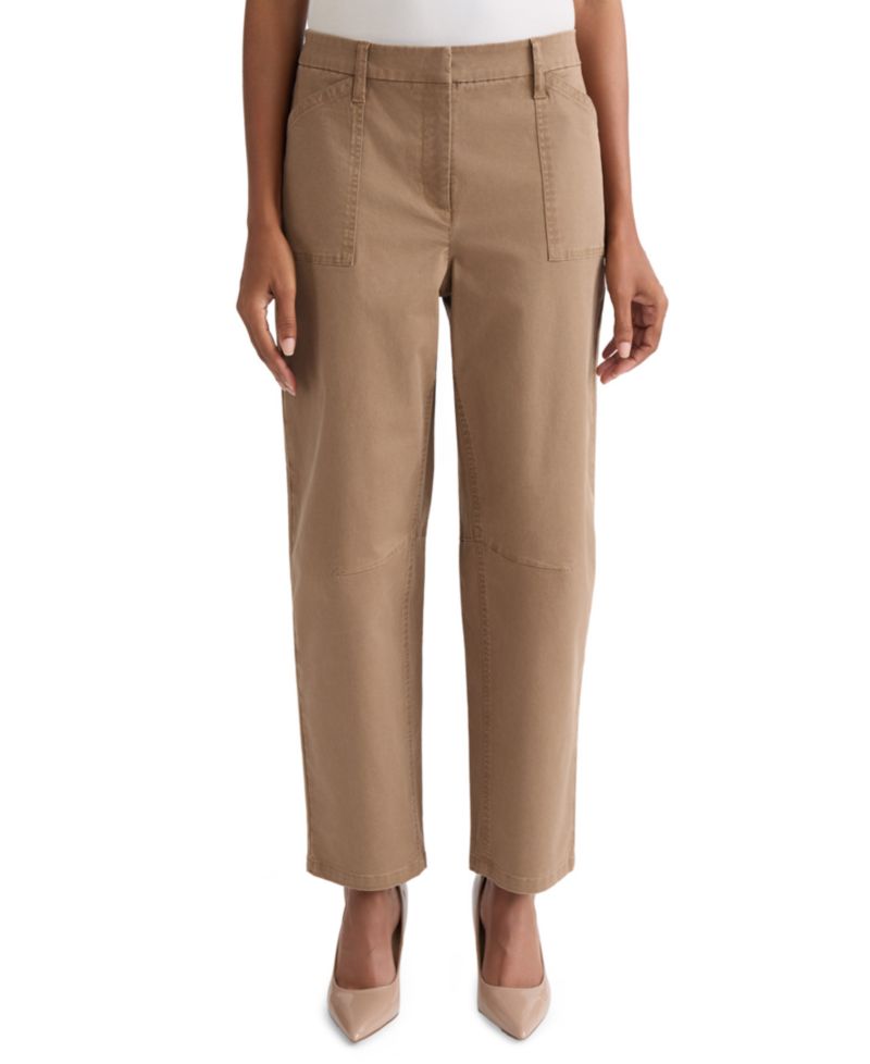 Women's Mid-Rise Barrel-Leg Twill Jeans