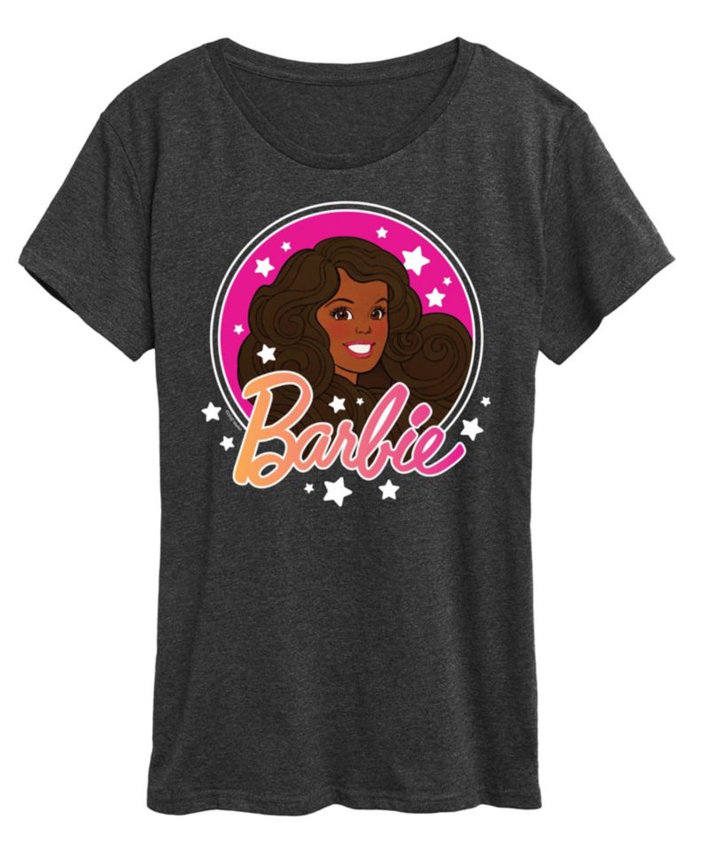 Women's Barbie Retro Stars Logo Short-Sleeve Graphic T-Shirt