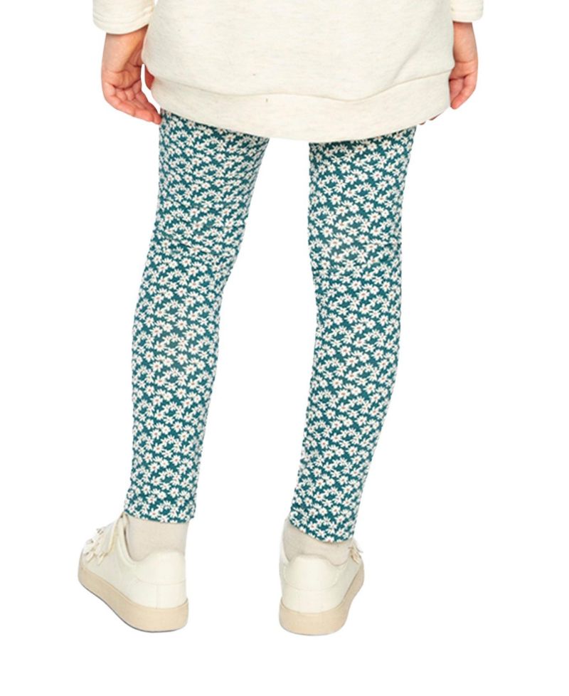 Little Girls (6-12) Cotton Leggings Daisy Print