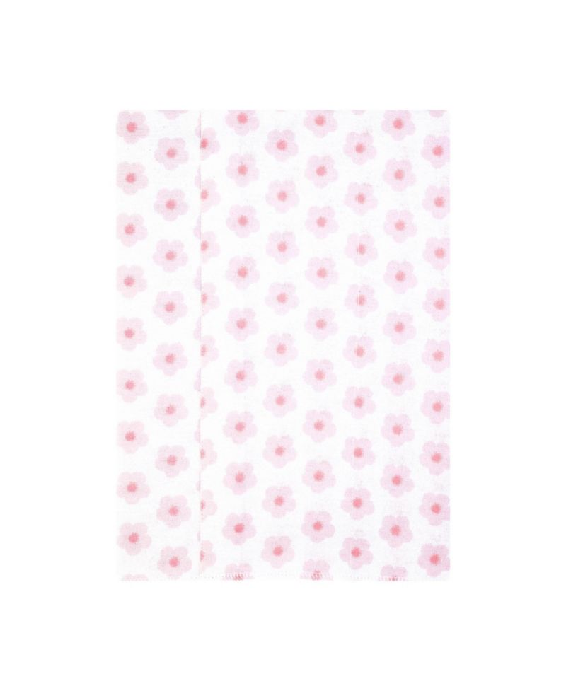 Girl Cotton Poly Flannel Burp Cloths 4-Pack, Happy Strawberries
