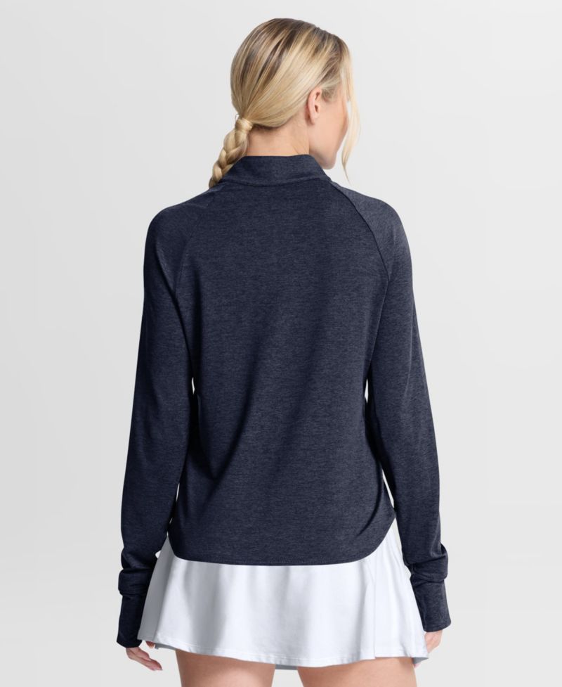 Women's Navy Michigan Wolverines Swift Dri-FIT Half-Zip Pullover