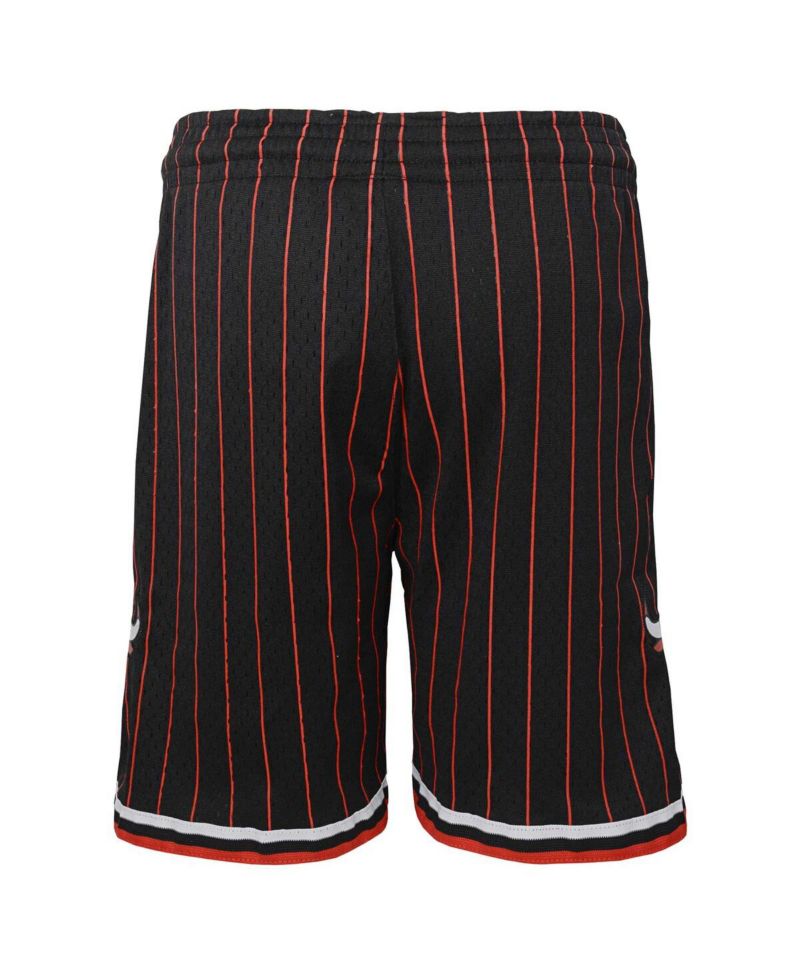 Big Boys Black Chicago Bulls Hardwood Classics Swingman Shorts