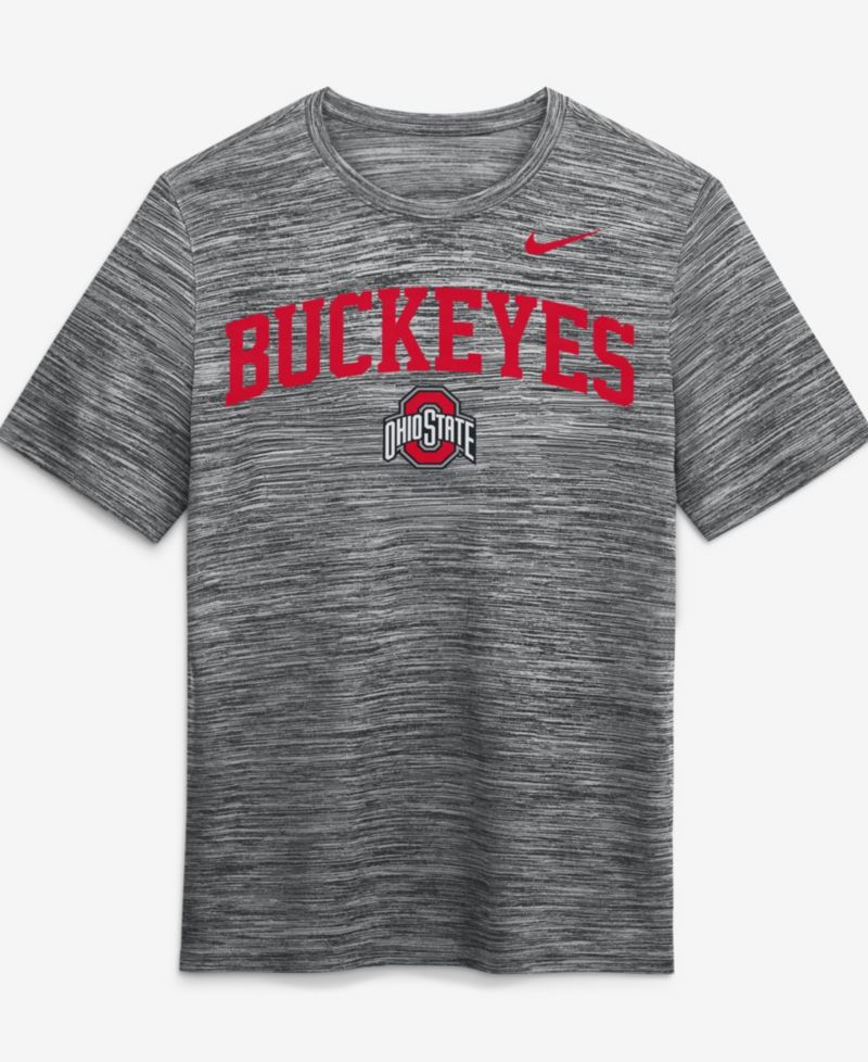 Men's Anthracite Ohio State Buckeyes Primetime Arch Logo Velocity Dri-FIT T-Shirt