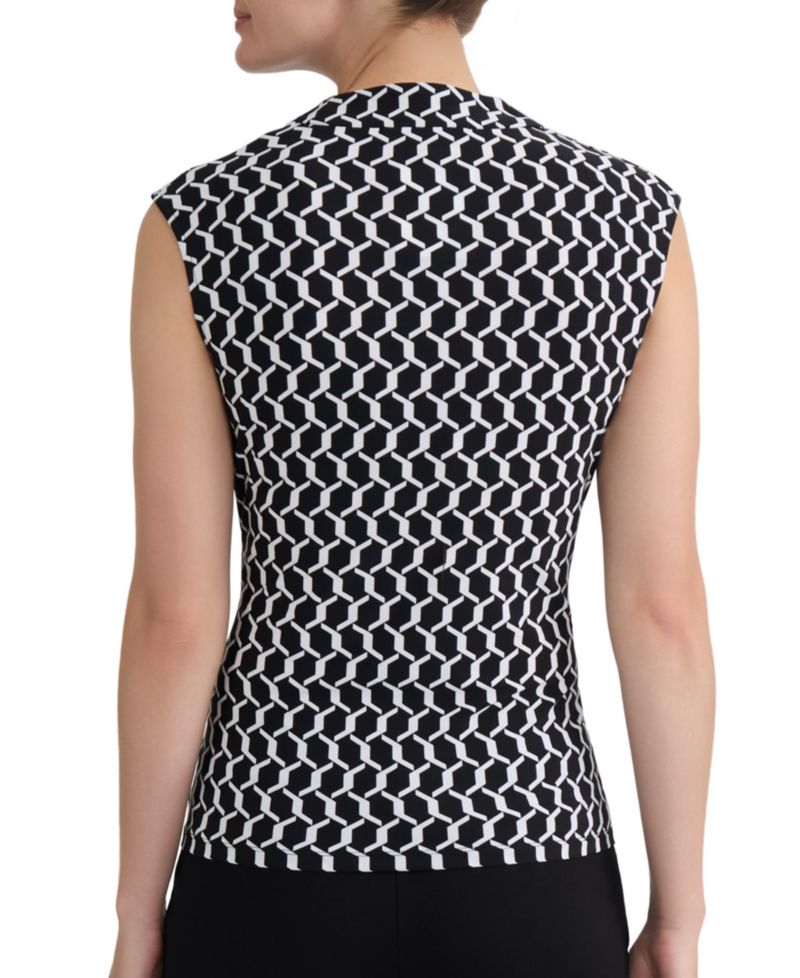 Women's Cowl-Neck Cap-Sleeve Blouse