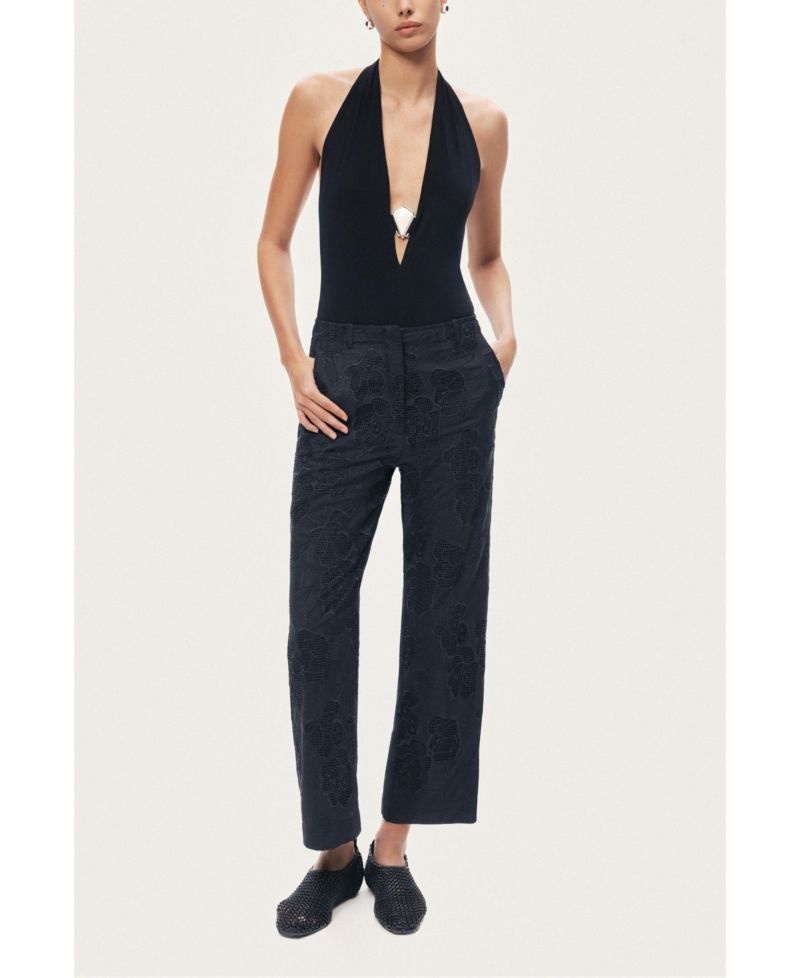 Women's Printed Relaxed Straight-Leg Pants