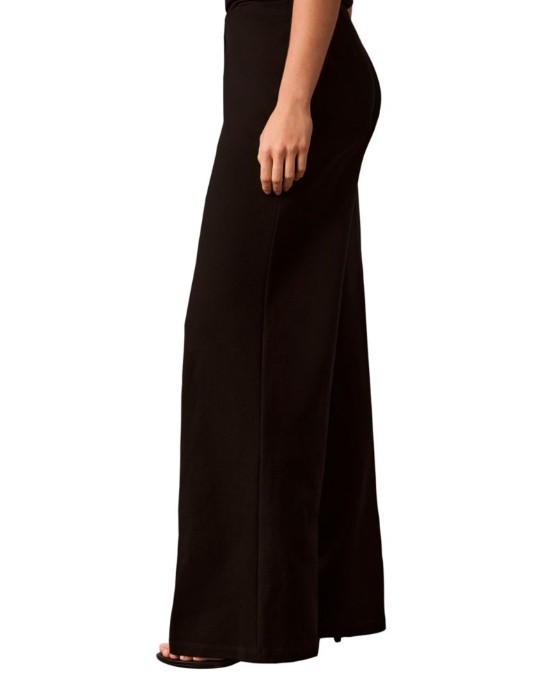 Petite High-Waisted Pull-On Wide-Leg Pants