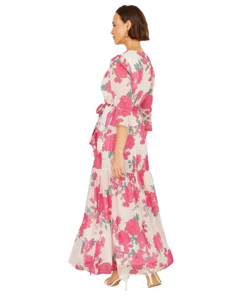 Women's Blossom Print Maxi Wrap Dress