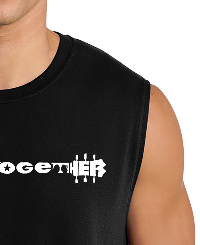 Men's Come Together Guitar Word Art Tank Top