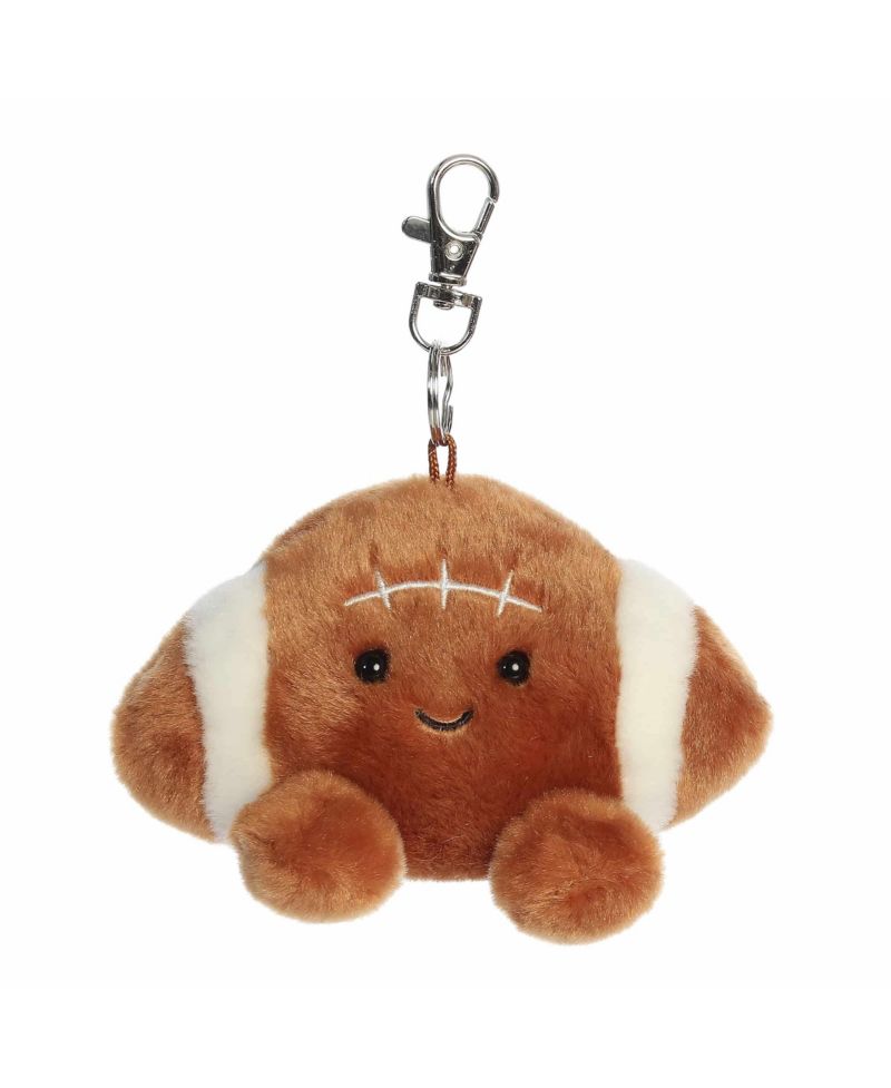 Mini Tackle Football Palm Pals Adorable Clip-On Brown 5