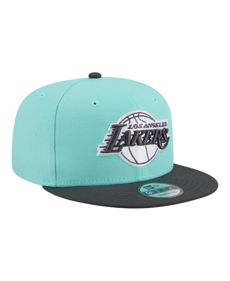 Men's Turquoise/Charcoal Los Angeles Lakers Color Pack Two-Tone 9FIFTY Snapback Hat