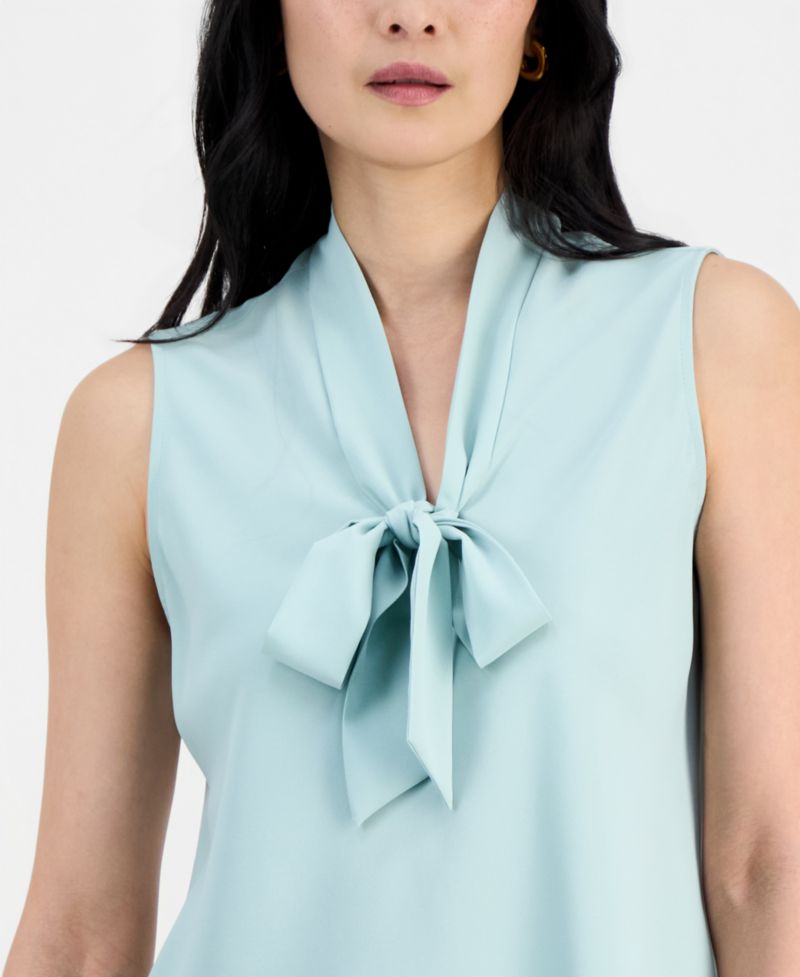 Women's Sleeveless Tie-Neck Top