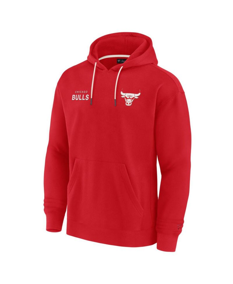 Men's and Women's Red Chicago Bulls Elements Super Soft Fleece Pullover Hoodie