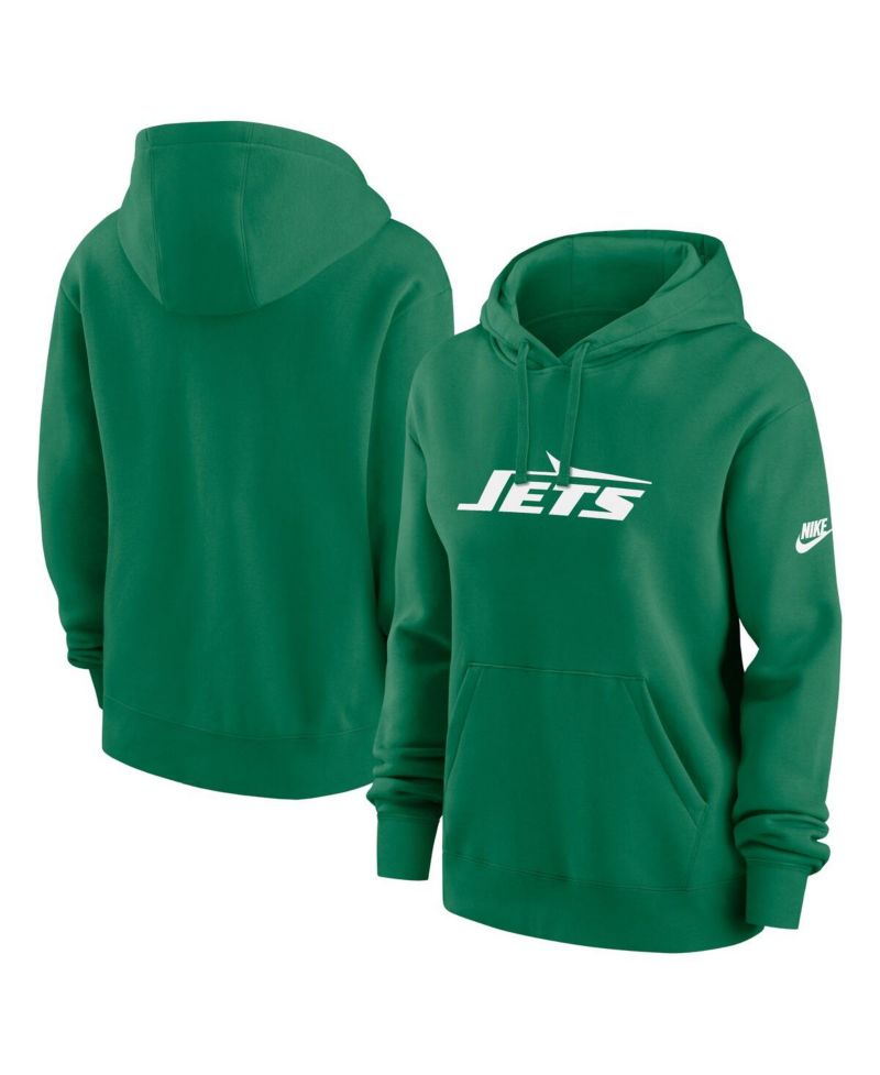 Women's Green New York Jets Club Fleece Pullover Hoodie