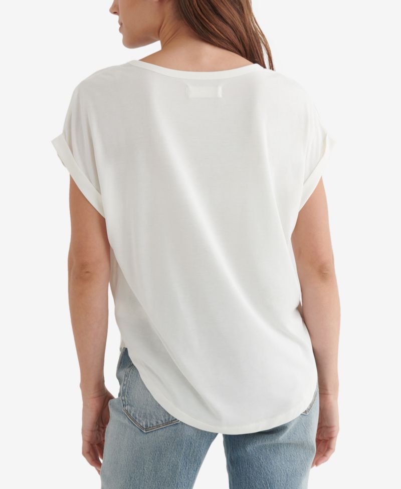 Women's Short Sleeve Sandwash Dolman T-Shirt