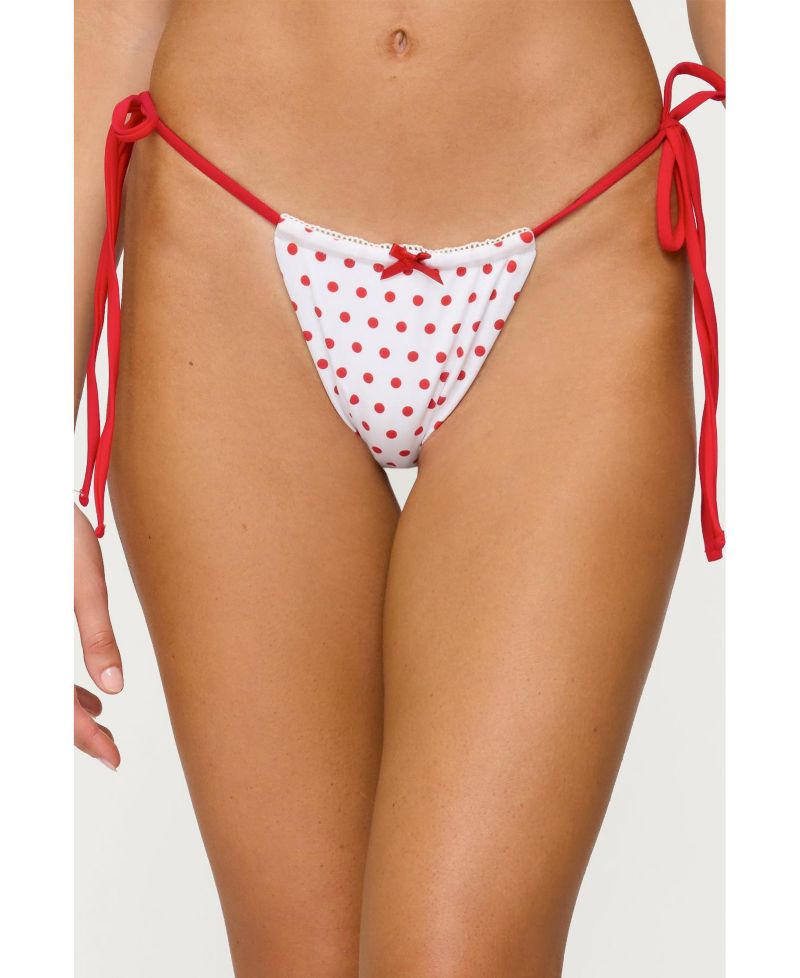 Women's Leigh Polka Dot String Bikini Bottom
