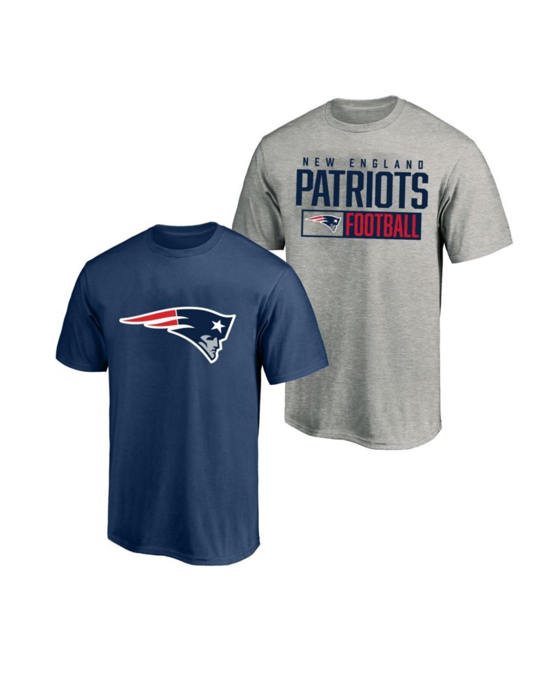 Men's Big & Tall New England Patriots Classic-Fit Digitally-Printed T-Shirts, 2-Piece Set