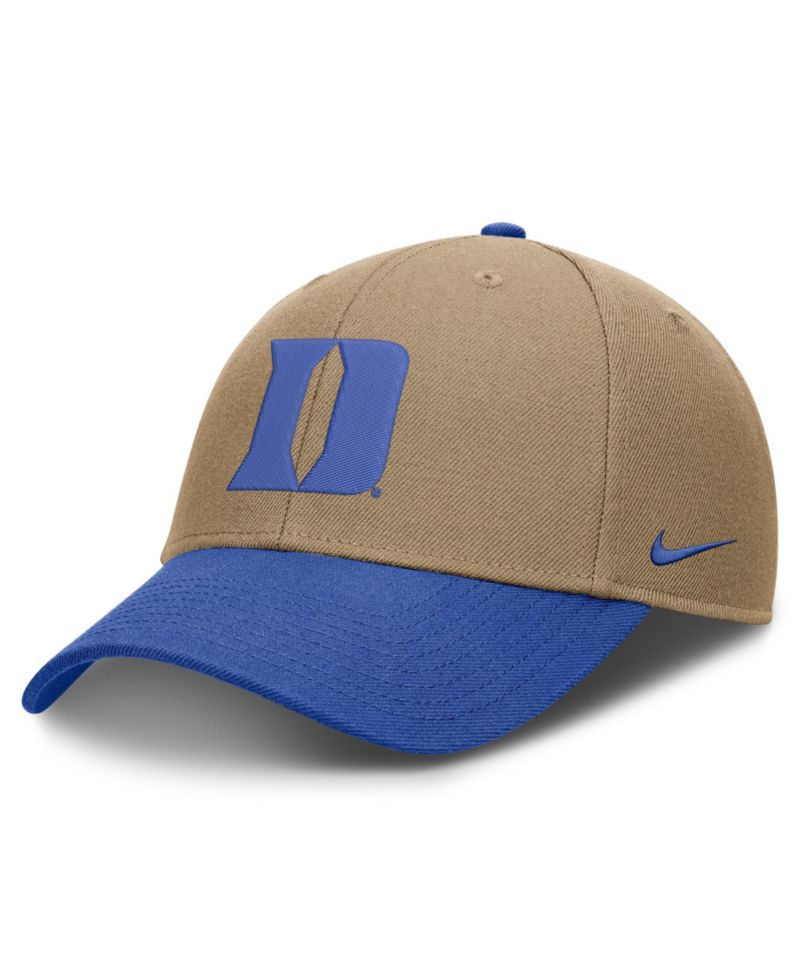 Men's and Women's Beige/Royal Duke Blue Devils Primetime Rise Dri-FIT Adjustable Hat