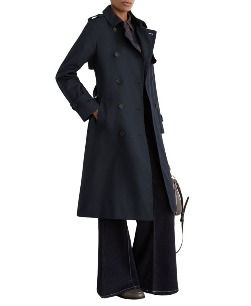 Women's Azura Hooded Double-Breasted Trench Coat