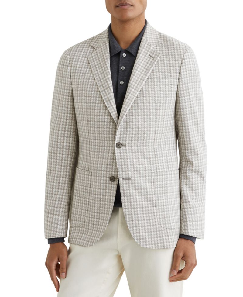 Men's Canty Tailored-Fit Houndstooth Single-Breasted Blazer
