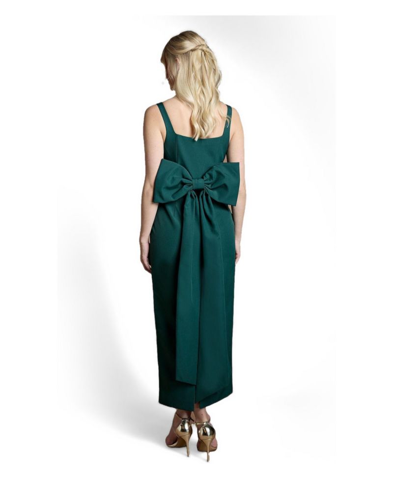 Women's Bow Back Square Neck Maxi Dress