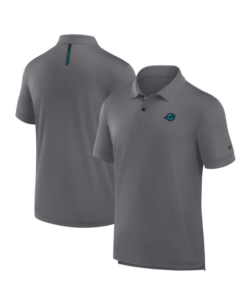 Men's Heather Gray Miami Dolphins Front Office Move Mono Polo Shirt