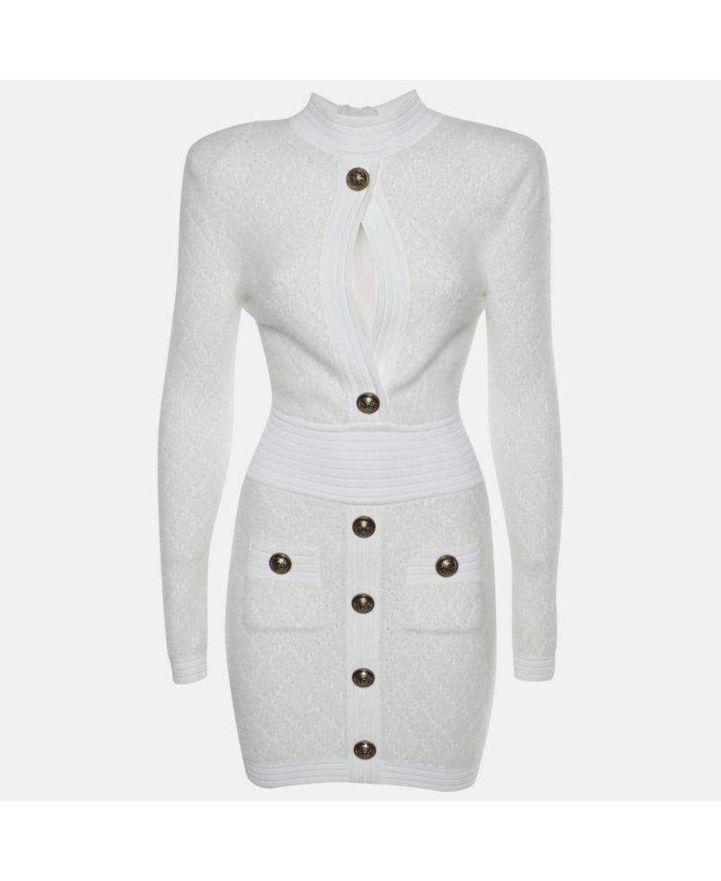 Women's Knit Mohair Blend Bodycon Mini Dress