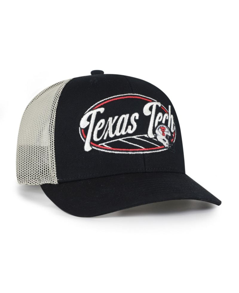 Men's and Women's '47 Black Texas Tech Red Raiders Enfield Adjustable Trucker Hat