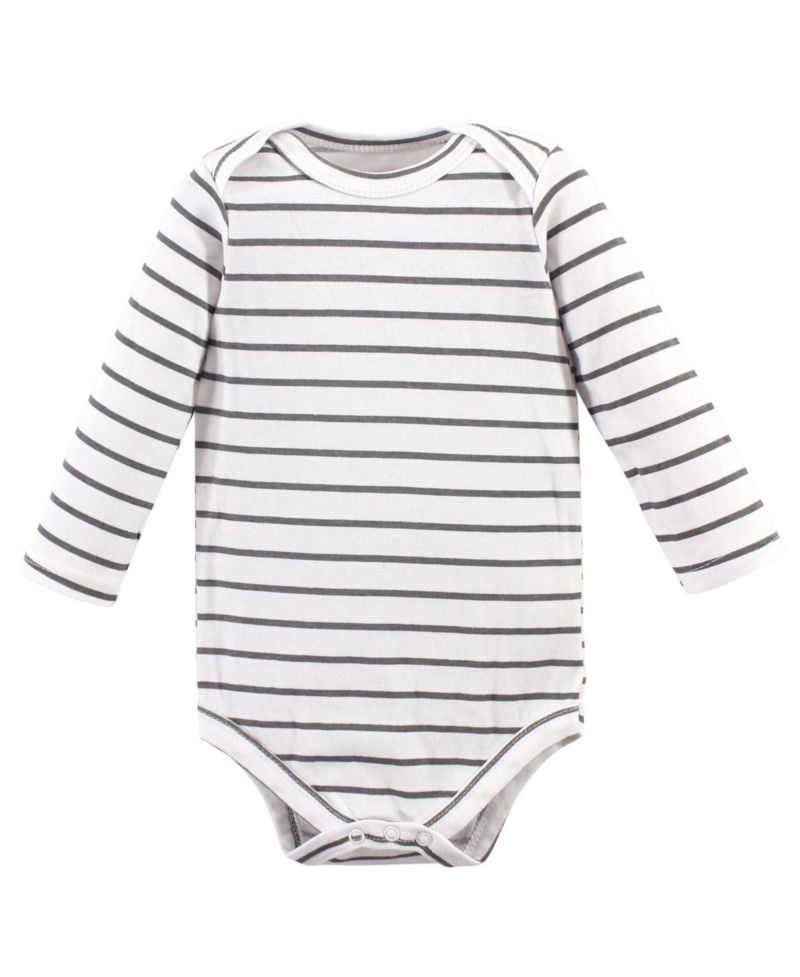 Baby Unisex Soft Cotton Long-Sleeve Bodysuit 5Pk