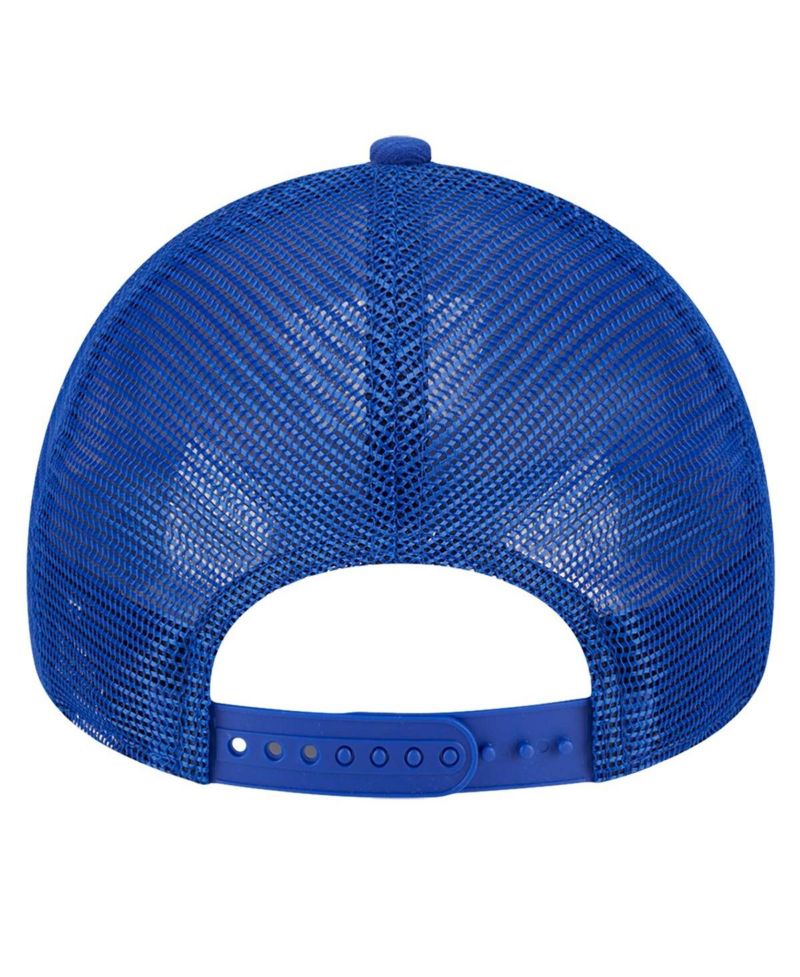 Men's Royal/Gold Golden State Warriors Tip Off A-Frame Trucker 9FORTY Adjustable Hat