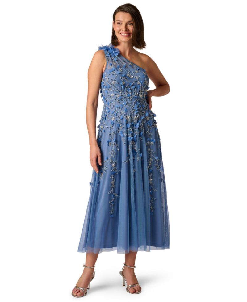 Women's One-Shoulder Beaded Dress