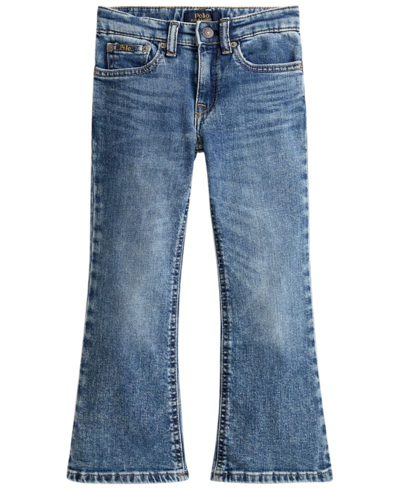 Girls' 2T-6X Flared Stretch Denim Jeans