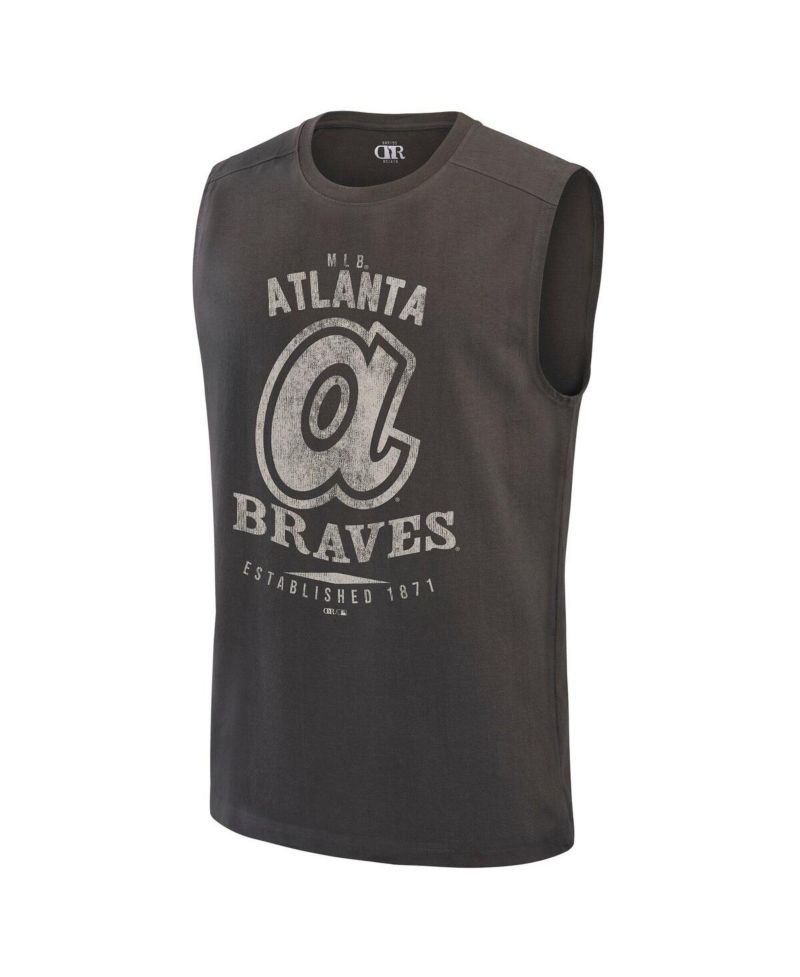 Darius Rucker Collection by Fanatics Men's Charcoal Atlanta Braves Muscle Tank Top