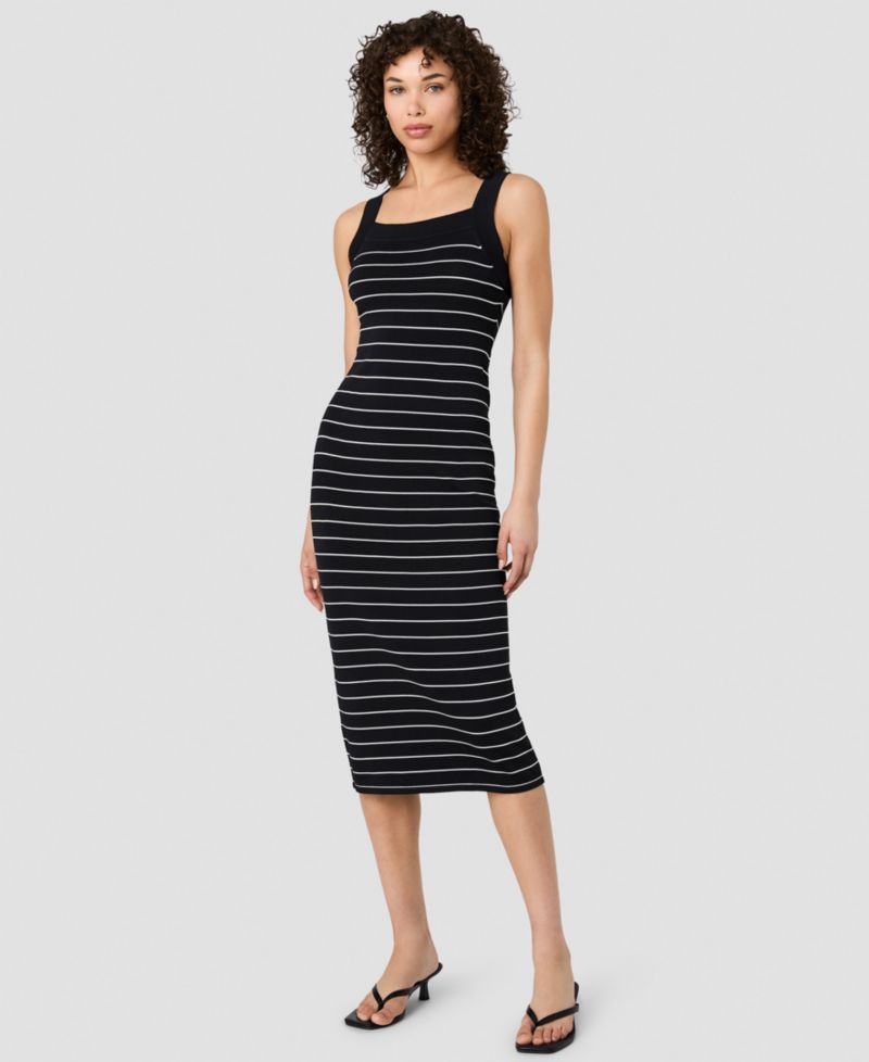 Women's Cross Back Bodycon Midi Dress