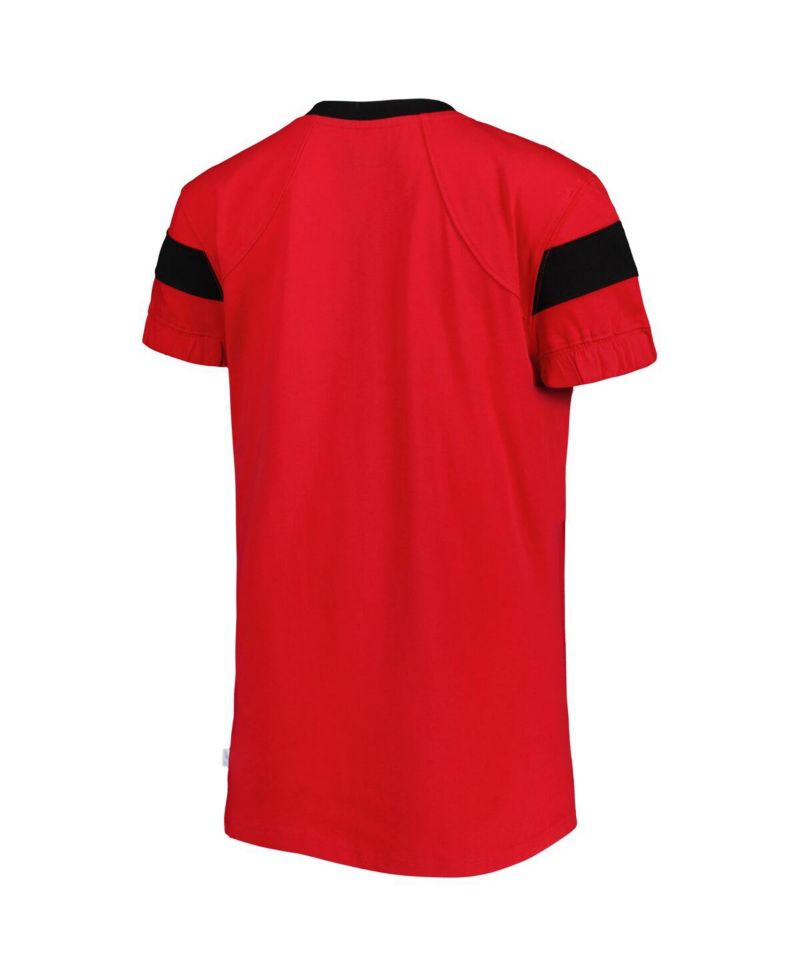 Women's Red Bubba Wallace Pre-Game V-Neck T-Shirt