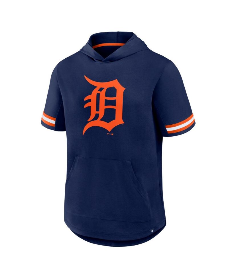 Men's Navy Detroit Tigers Optimal Play Hooded T-Shirt