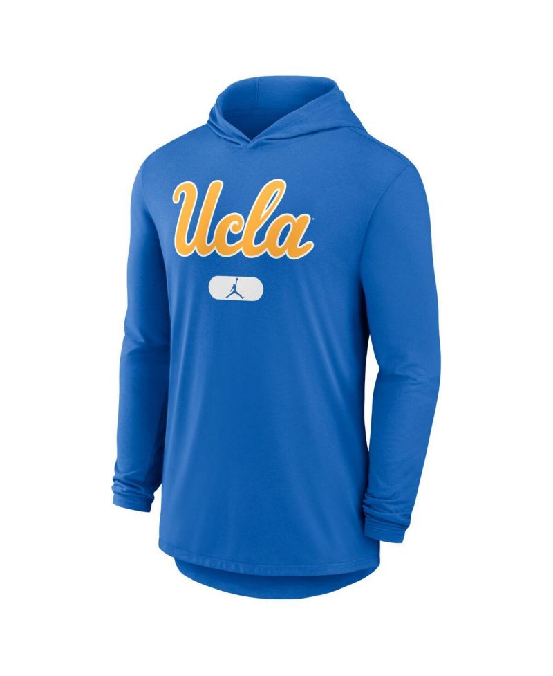 Men's Blue UCLA Bruins Lightweight Performance Long Sleeve Hoodie T-Shirt