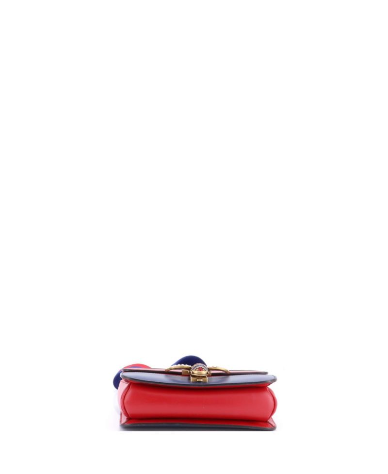 Medium Queen Margaret Flap Bag Colorblock Leather